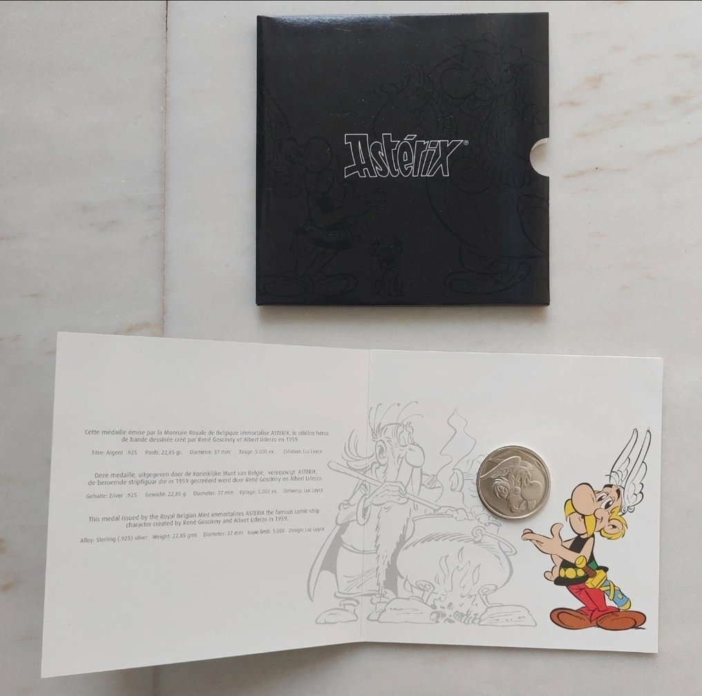 Βέλγιο. Medal Asterix Zilveren Penning  (χωρίς τιμή ασφαλείας) #1.0