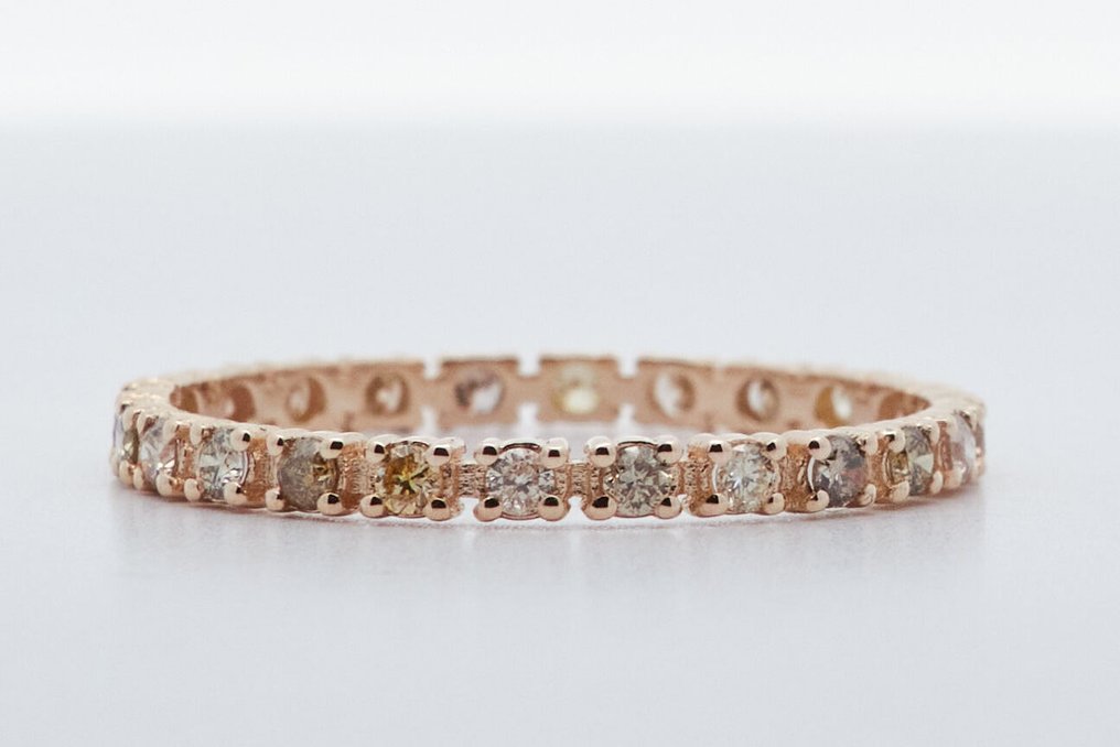 χωρίς τιμή ασφαλείας - Δαχτυλίδι - 14 καράτια Κίτρινο χρυσό -  0.36ct. tw. Διαμάντι (Φυσικού χρώματος) #4.3