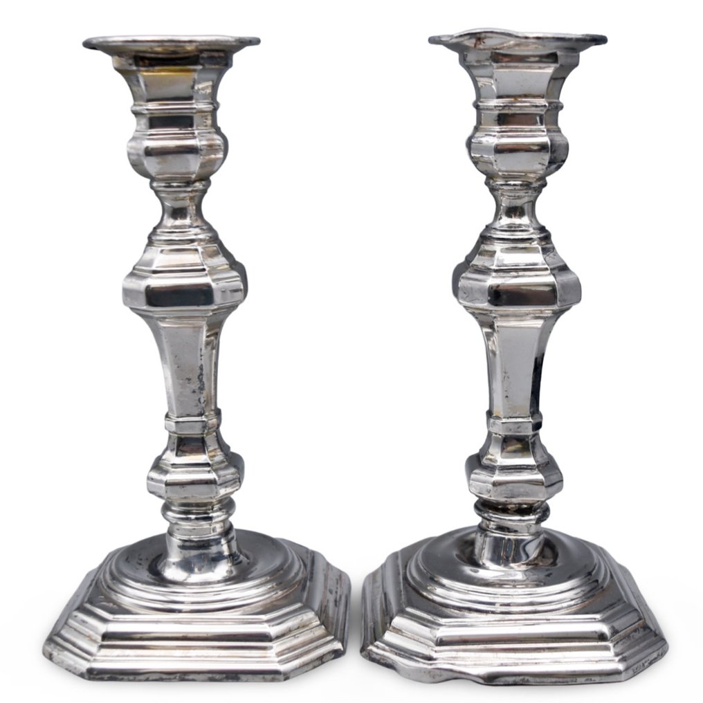 Pedro Durán - Castiçal Estilo clássico (2) - .925 prata #1.0