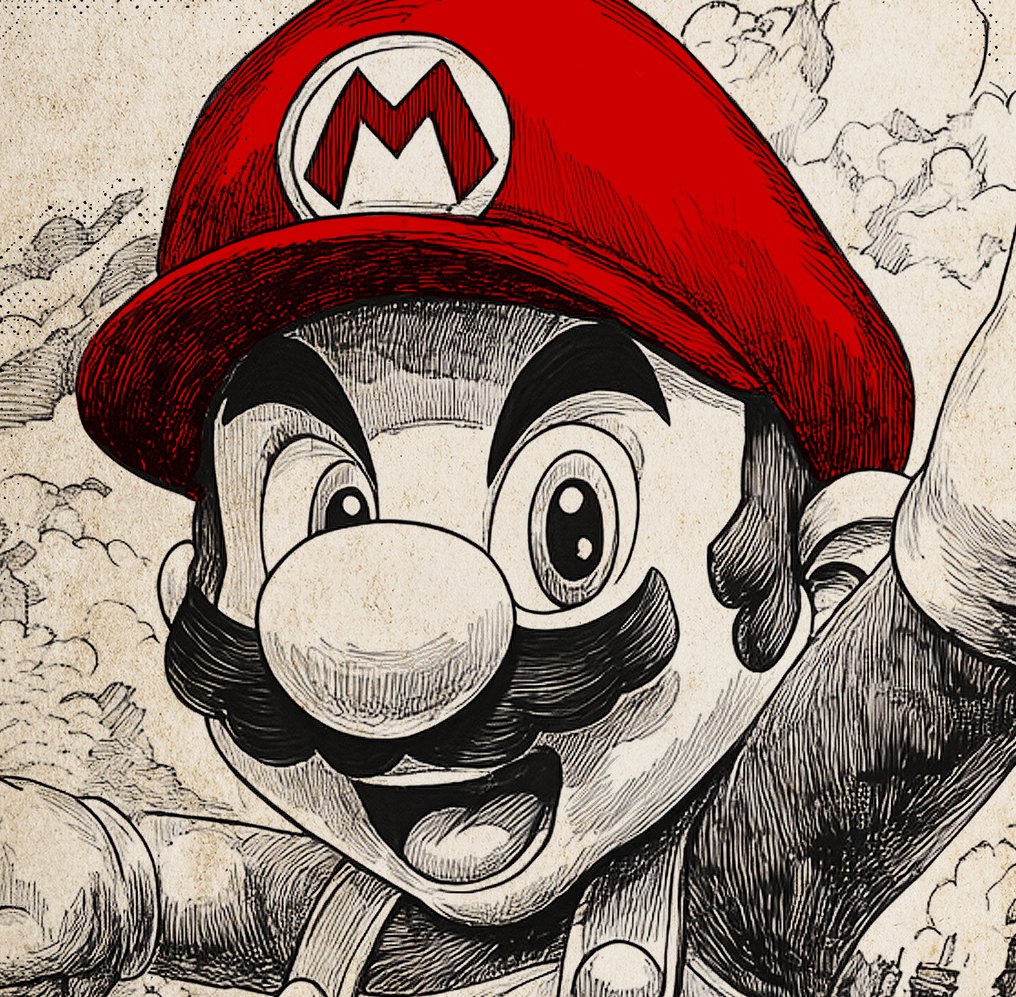 Kodo88 Giclée - Mario’s Red Cap Wins マリオの飛躍 – Limited Edition (9/10) – Hand Signed #4.3
