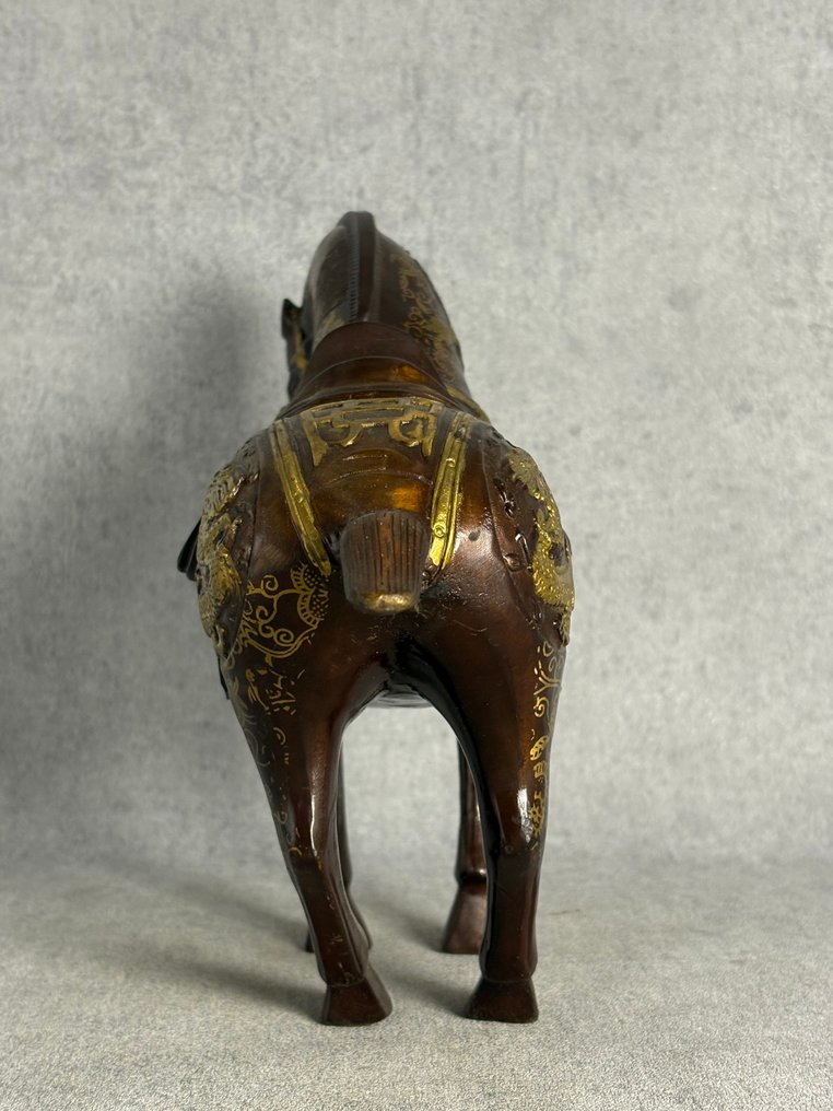 Groot Tang-Stijl Paard - 黄铜色 - 中国  (没有保留价) #4.3