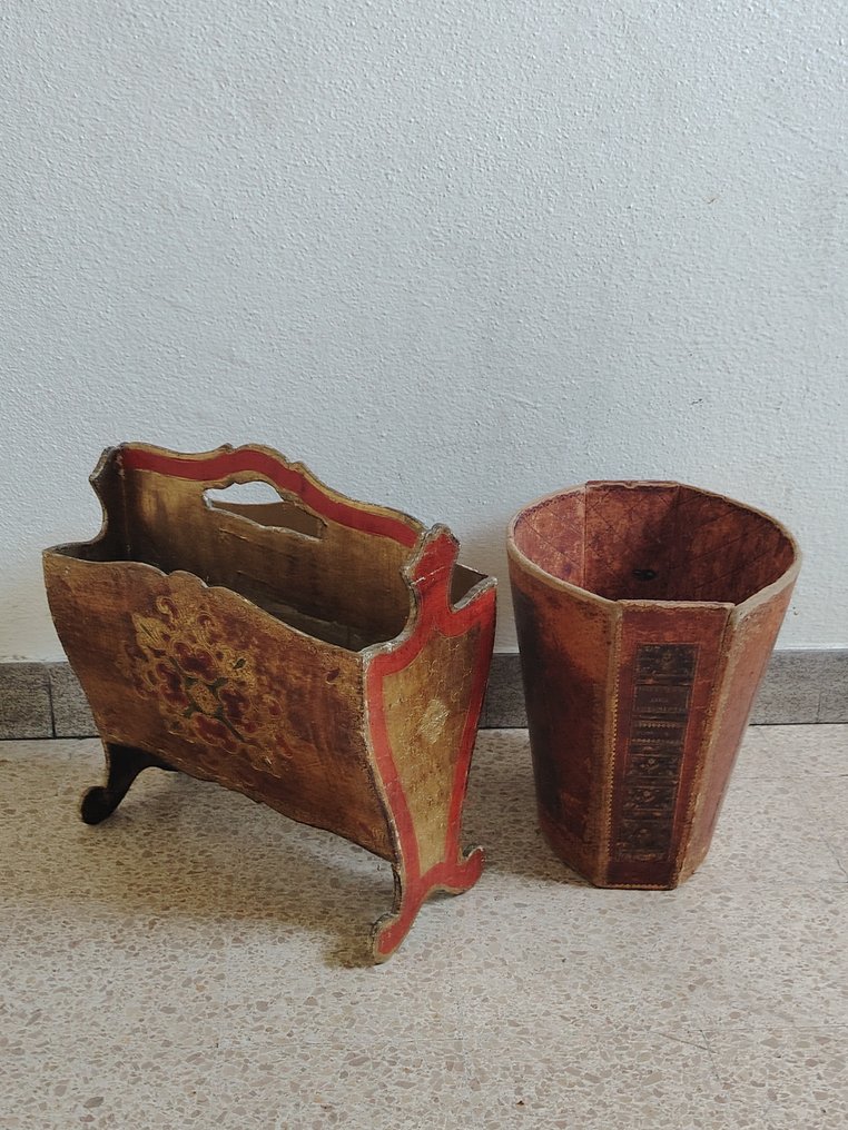 雜誌架 (2) - 木头和皮革 - 木, 皮革 - 杂志架和垃圾桶 #4.3