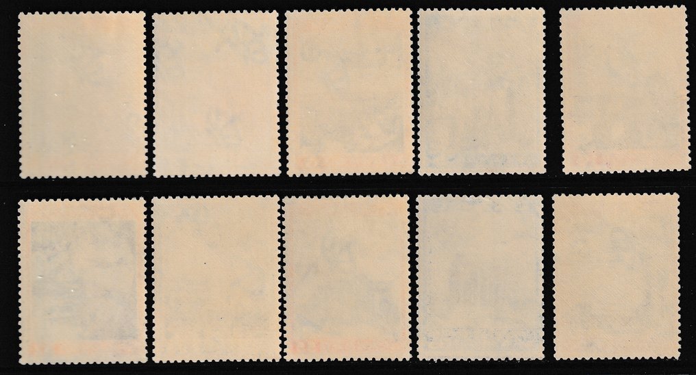 Greece 1940 - Airmail issues. Certificate: Jean-Claude Fourcaut. - Michel: 437/446 #2.1