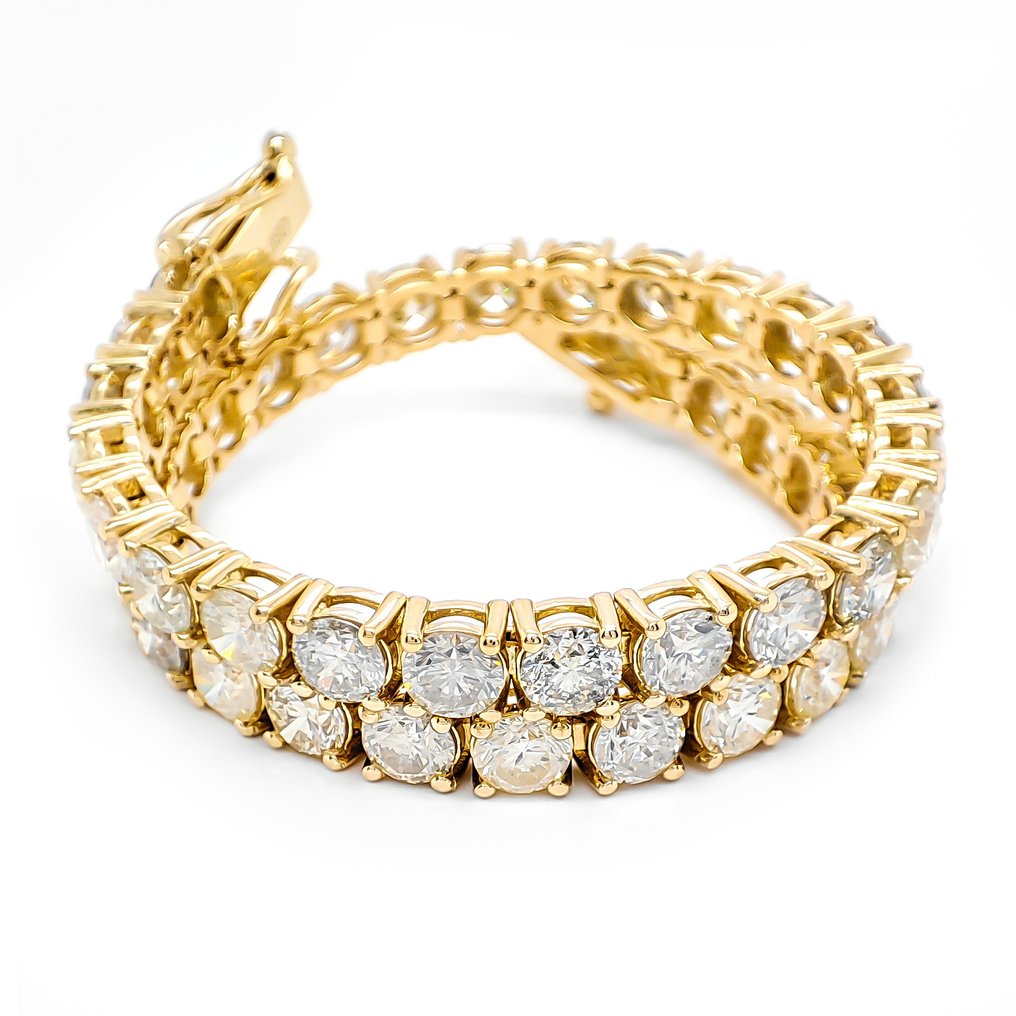 Sans prix de réserve - Bracelet - 14 carats Or jaune -  9.36ct. tw. Diamant (Naturelle) #2.1