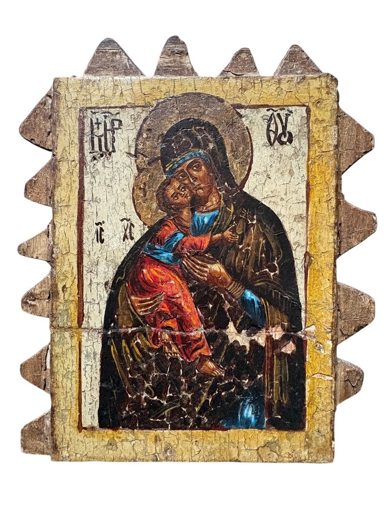 Εικόνα - Μητέρα του Θεού του Βλαντιμίρ - Ξύλο - Dipinto a Mano - 25 x 29 εκ #1.0