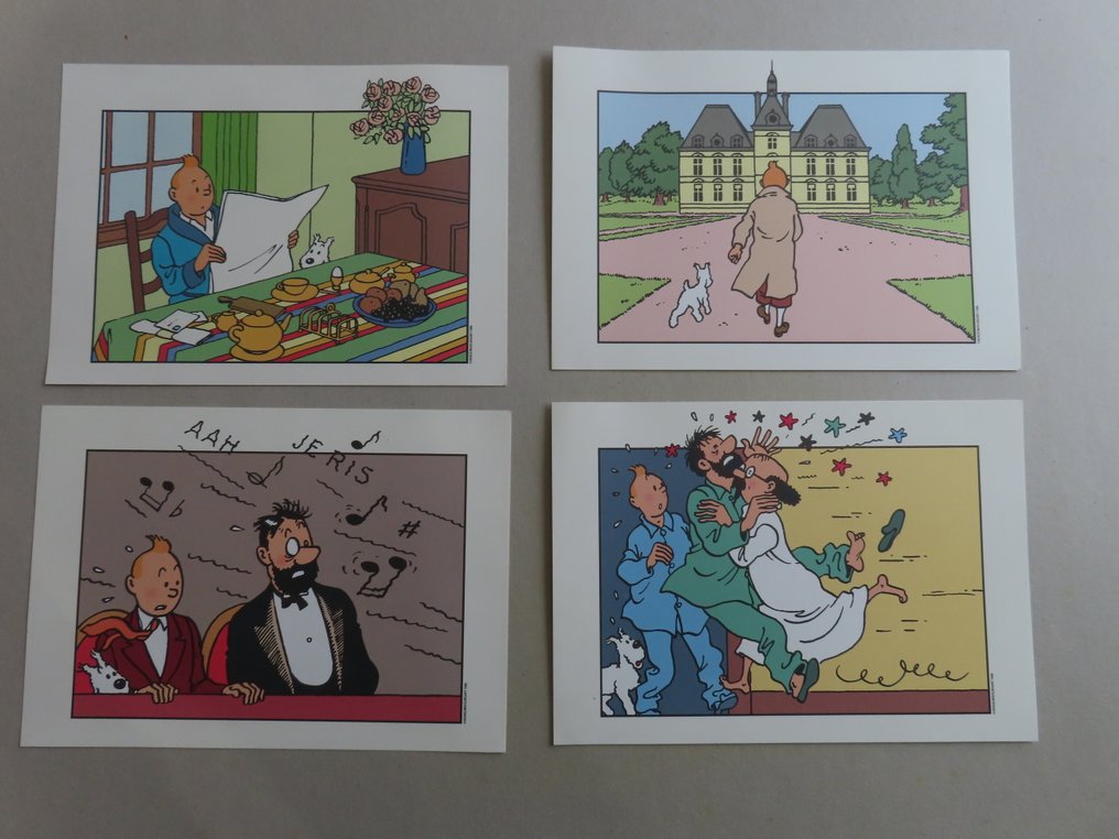 Hergé - 4 x print  Moulinsart Tintin #1.0