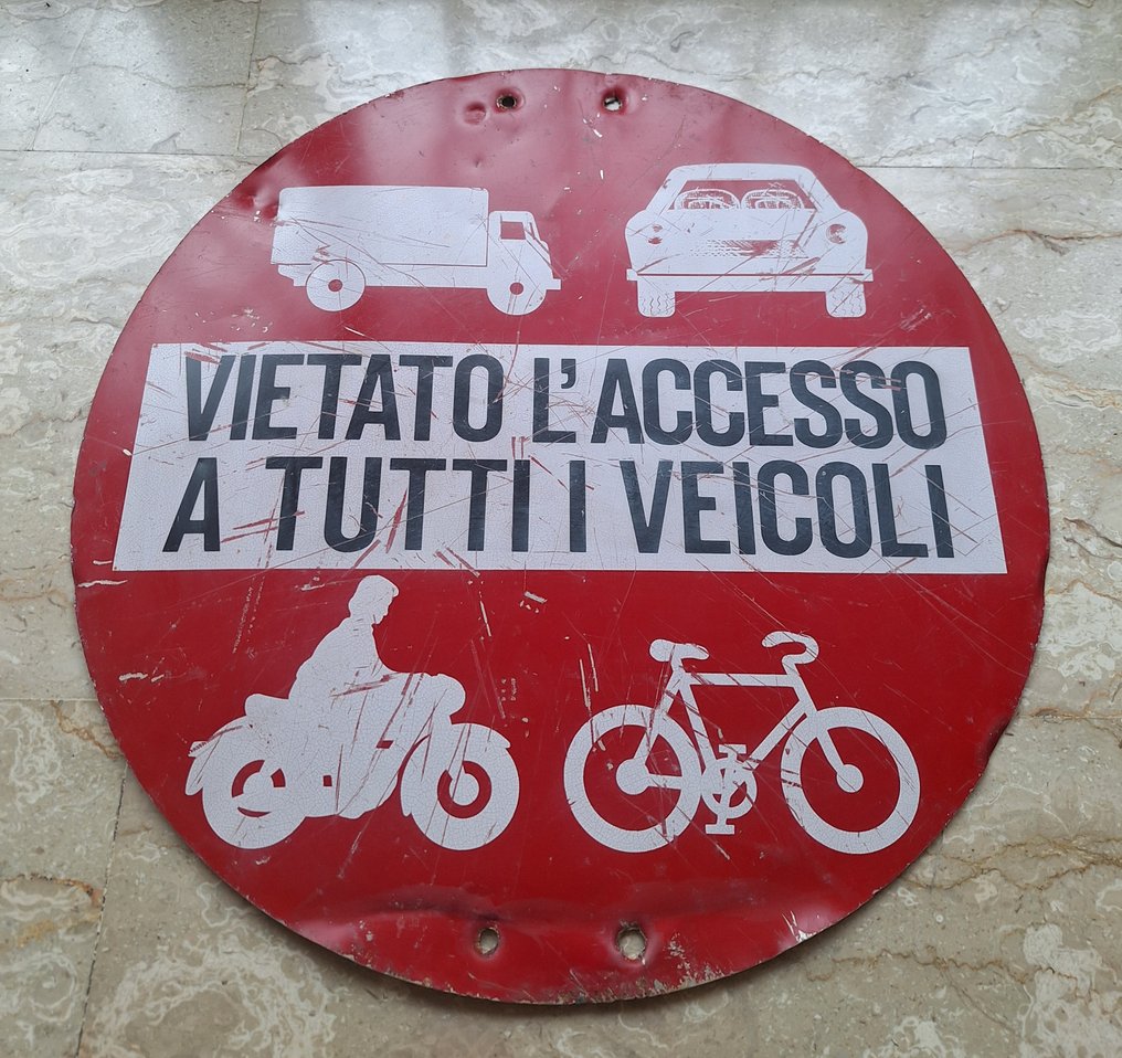 Placa de trânsito autêntica - Sinal de trânsito - Metal #1.0