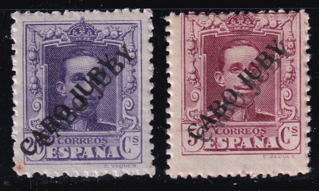 Cape Juby 1922/1923 - Σήματα Ισπανίας Διπλή Εγγραφή - Δεν καταλογοποιήθηκε - Edifil 23,25 #1.0