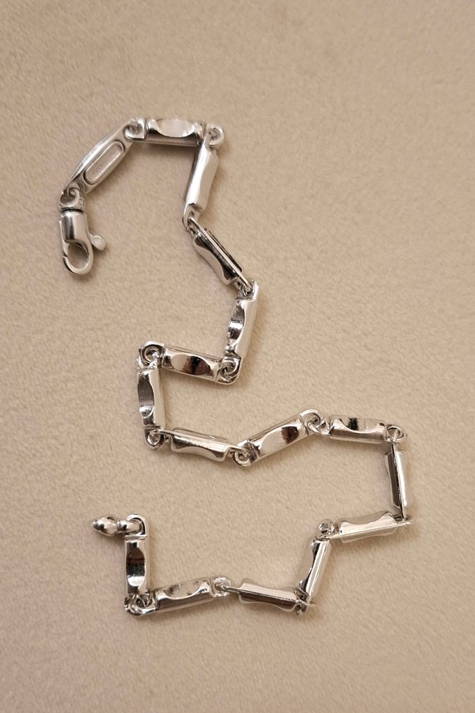 手镯 - 18K包金 白金 - Oro 18克拉 #4.3