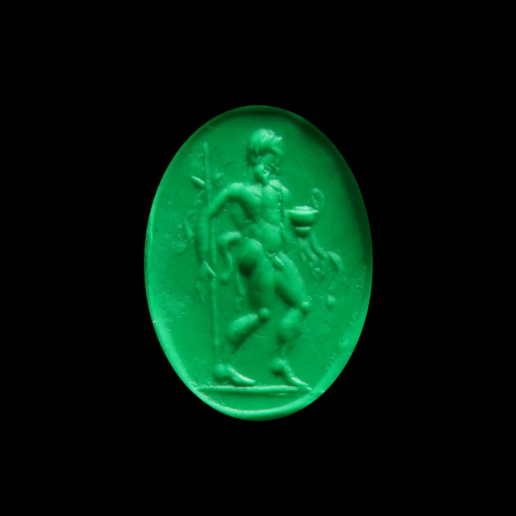 Αρχαία Ρωμαϊκή Onyx Intaglio με ήρωϊκή γυμνότητα #1.0