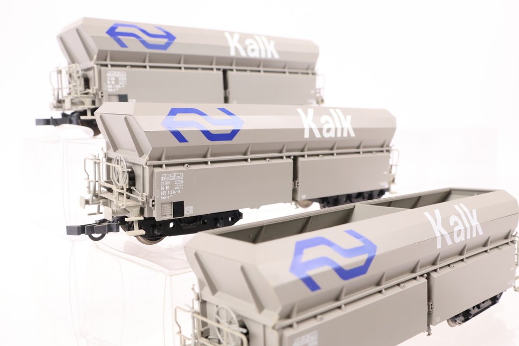 Roco H0 - Model train freight carriage (4) - Four lime wagons - NS #3.2