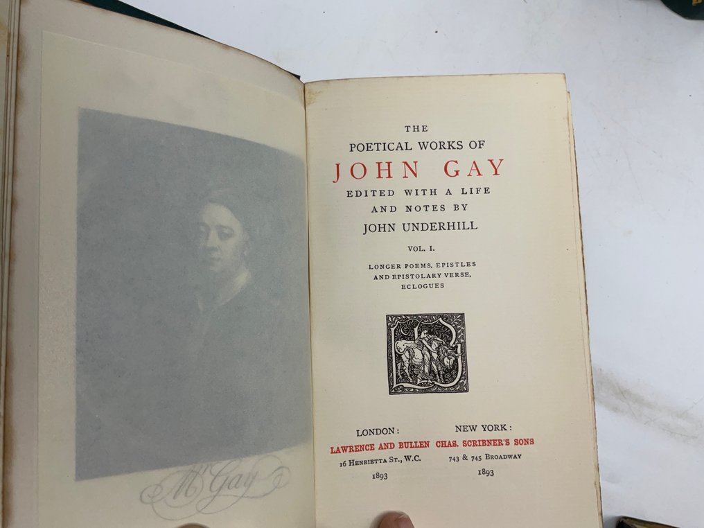 Drummond; Gay; Browne; Waller; Carew - Eight Poetry collections in Muses Library Series (in decorative bindings) - 1893 #4.3
