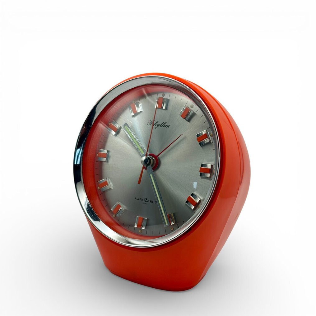 Ξυπνητήρι - Rhythm Space Age - ABS - 1970-1980 - Ιαπωνία, πορτοκαλί πλαστικό #1.0