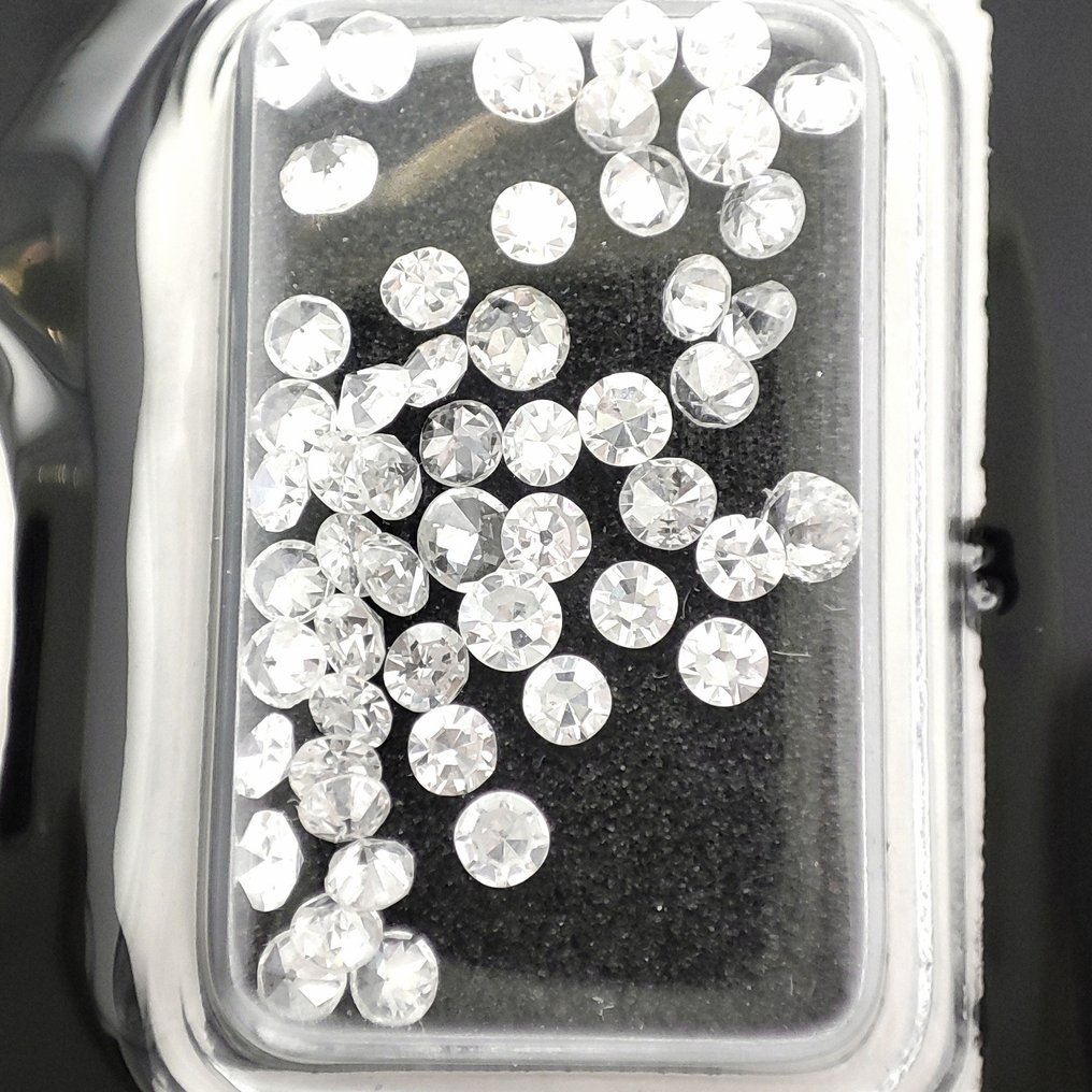χωρίς τιμή ασφαλείας - 53 pcs Διαμάντι  (Φυσικό)  - 2.02 ct - Στρογγυλό - D (άχρωμο), E - VVS1 - Gemmological Centre Israel (G.C.I.) - Single Cut #1.0