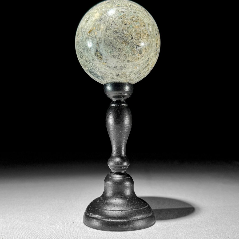 Χωρίς ελάχιστη τιμή - Υπέροχο σετ 3 Onyx. Σφαίρες σε προσαρμοσμένες βάσεις.- 1900 g - (3) #3.2