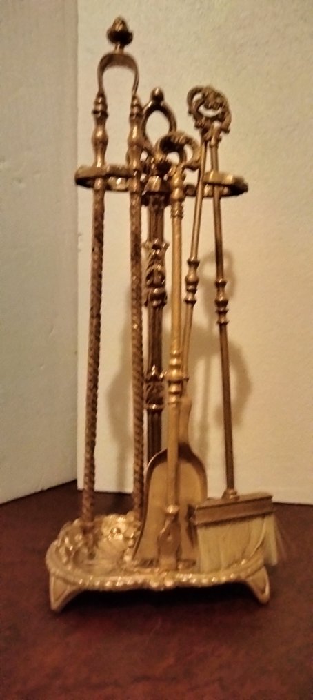 Akcesoria do kominka (5) - antyczny brąz - Brąz 3,8 kg - Serwiteur z masywnego brązu #1.0