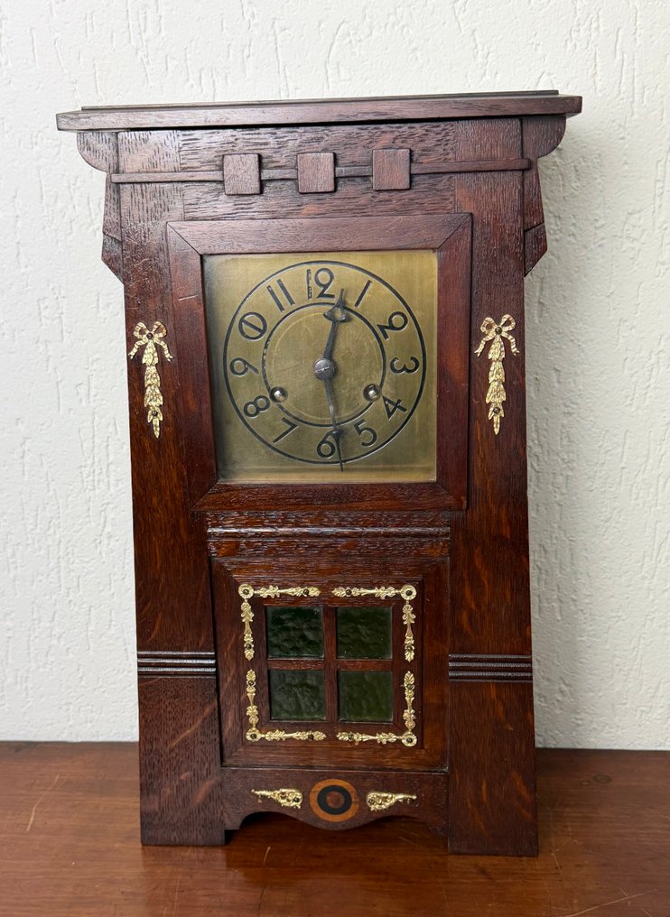 时钟与装饰套装  (3) -   木, 黄铜 - 1900-1910 - Attr. Serrurier-Bovy #4.3