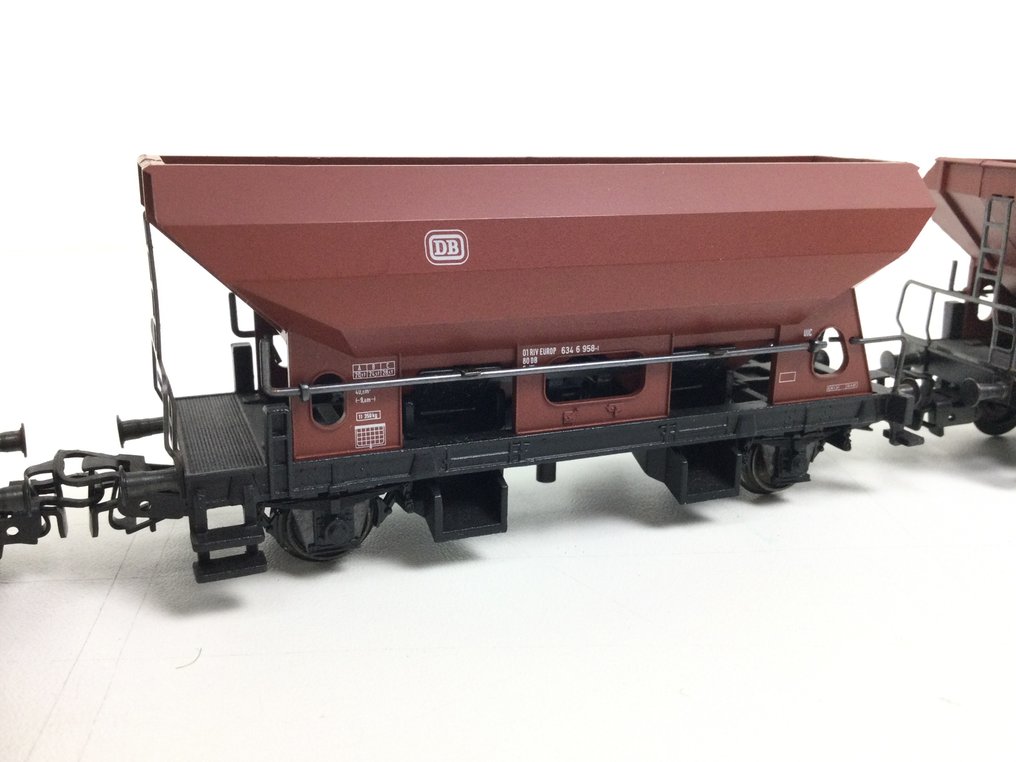Märklin H0 - 4631 - Modeltog godsvogn (6) - 6x to-aksede zijlossers - DB #2.1
