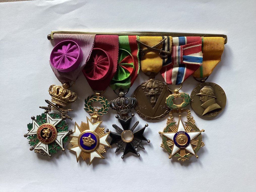 Βέλγιο - Στρατιωτικό μετάλλιο - Συνδυασμένη ομάδα διακρίσεων και μεταλλίων μνήμης. #1.0