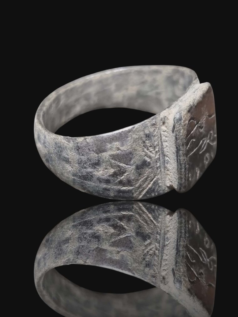 Medieval Bronz, Sigiliul Islamului rar și interesant. Inel  (Fără preț de rezervă) #2.1