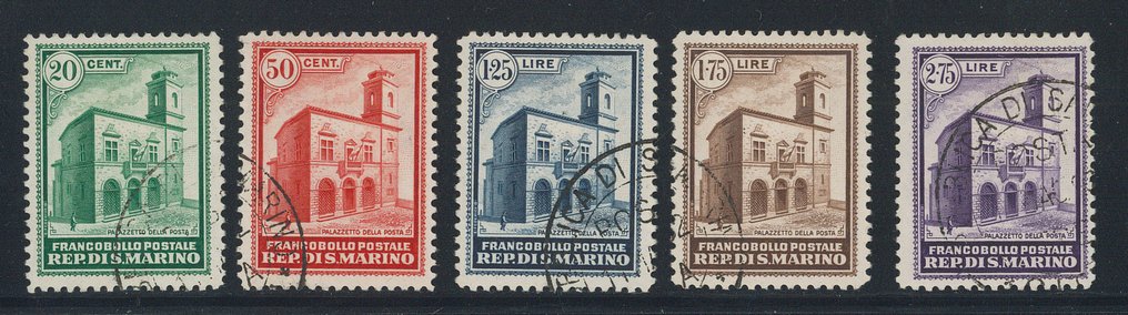 聖馬力諾  - 邮局小楼，系列编号159/163。 #1.0