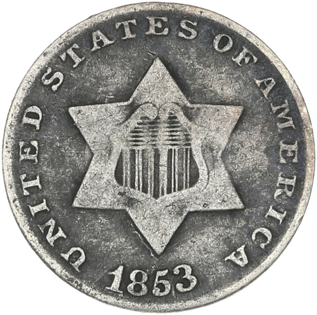 Förenta staterna. 3 Cents 1853 #1.0