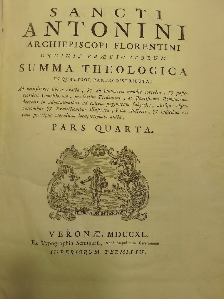 Sancti Antonini - Sancti Antonini Summa Theologica - 1740 #2.1