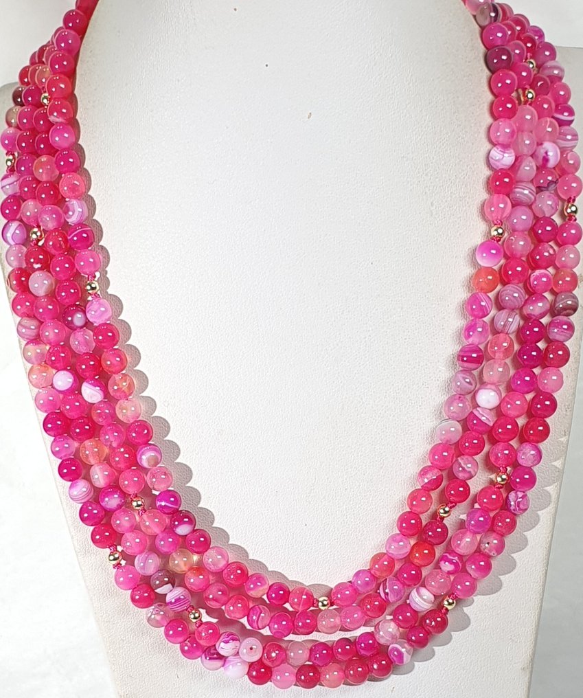 阿加塔·罗莎 - AAAA++ - 神圣之爱的象征 - 925纯银镀金扣 - 一流品质 - 项链 #1.0