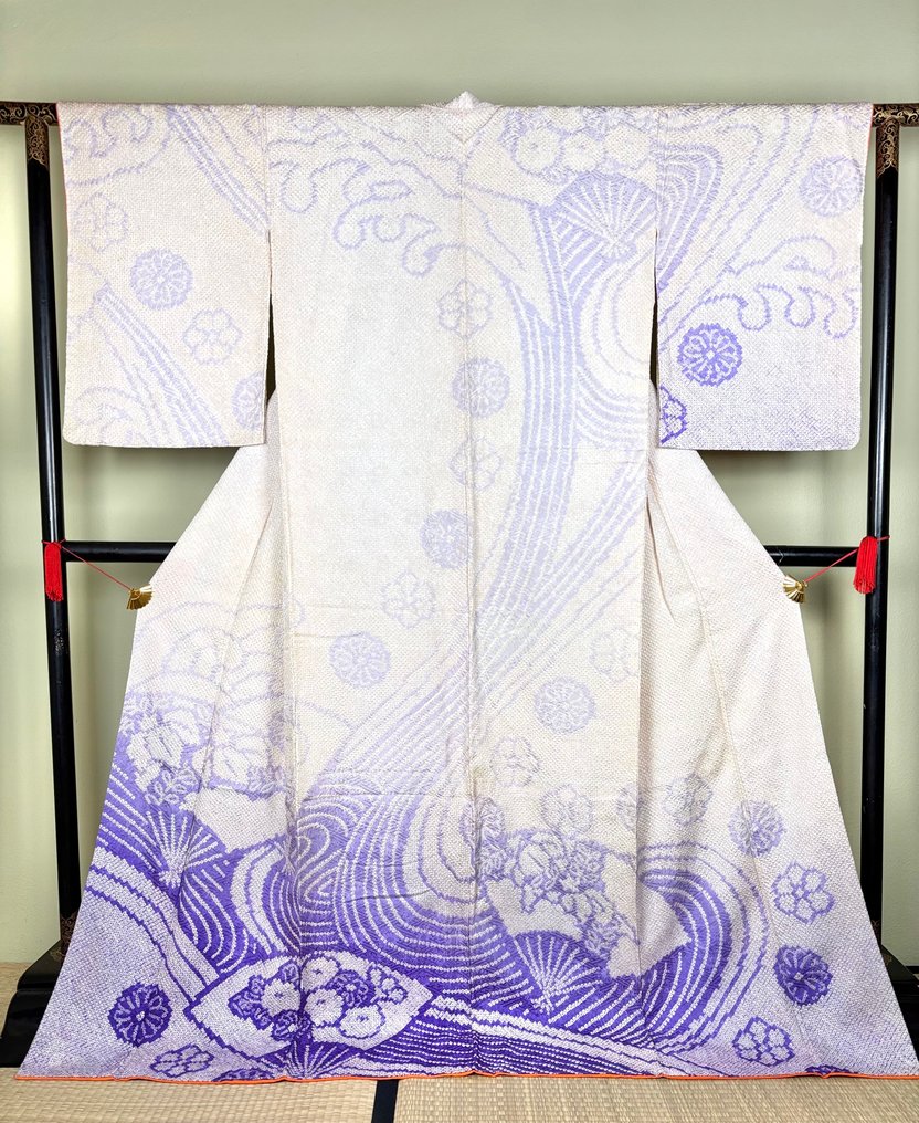 日本和服，全部为Shibori工艺——无底价 - 絲 - 日本 - 平成時期（1989年至今） #1.0
