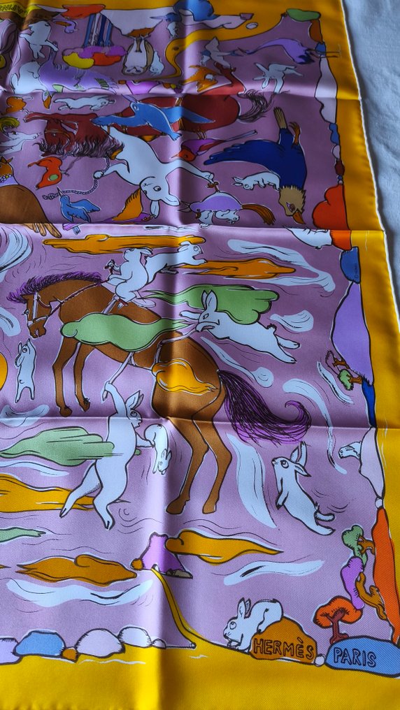 Hermès - MILLE ET UN LAPINS by Shinsuke Kawahara. Neuf - Φουλάρι #4.3