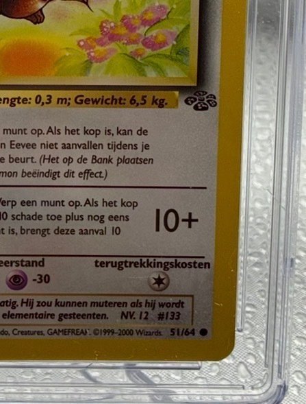 Pokémon - 1 Graded card - Eevee 51/64 First edition - CGC 10 - WOTC - Jungle #3.2