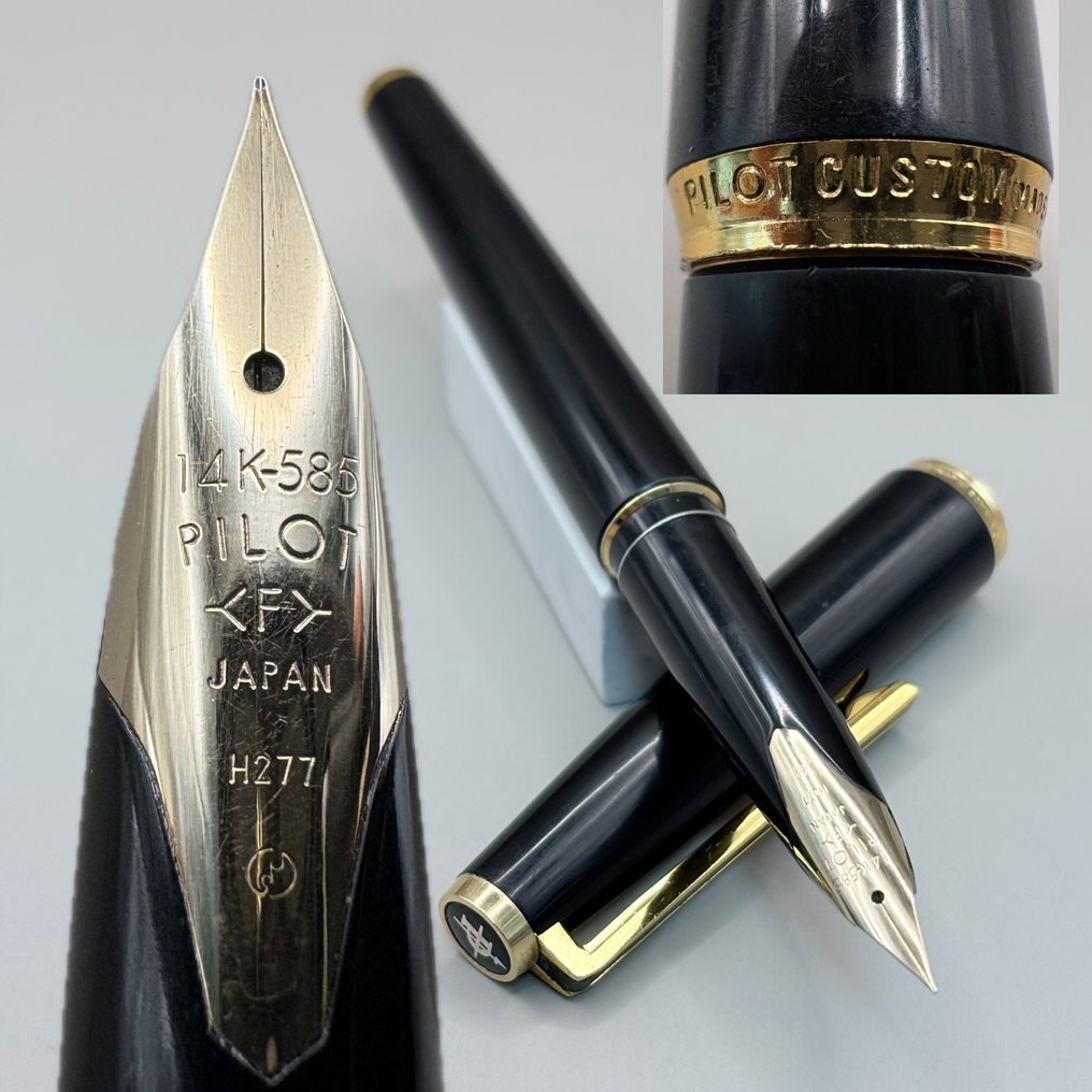 Pilot - Custom (black) - 14K gold nib (F) - Täytekynä #1.0