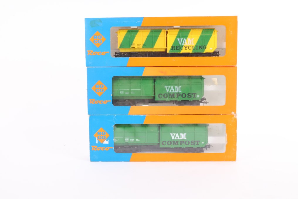 Roco H0 - Model train freight carriage (3) - VAM vehicles with various versions - NS #1.0