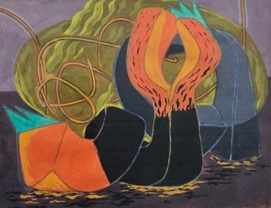 Bud Wehrheim (1910-2001) - Surrealist Composition #1.0