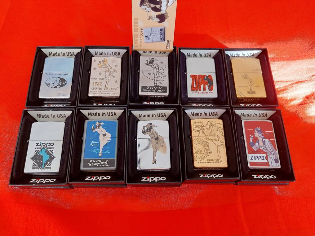 Zippo - Lommelighter - Stål (rustfrit), Forgyldt -  (10) #1.0
