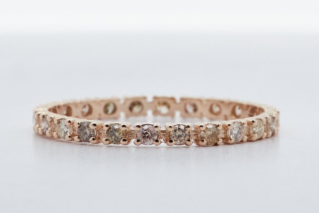 χωρίς τιμή ασφαλείας - Δαχτυλίδι - 14 καράτια Κίτρινο χρυσό -  0.36ct. tw. Διαμάντι (Φυσικού χρώματος) #2.1