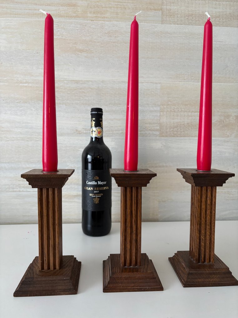 Meubelfabriek Oisterwijk - Candlestick Amsterdam School design of the 1920s (3) - Oak #3.2