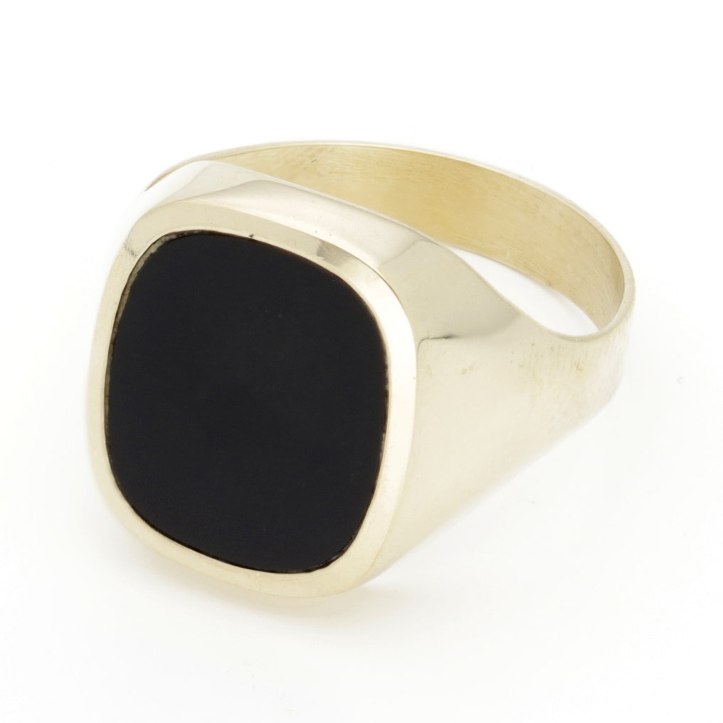 Ring - 14 kt. Yellow gold - Onyx #1.0