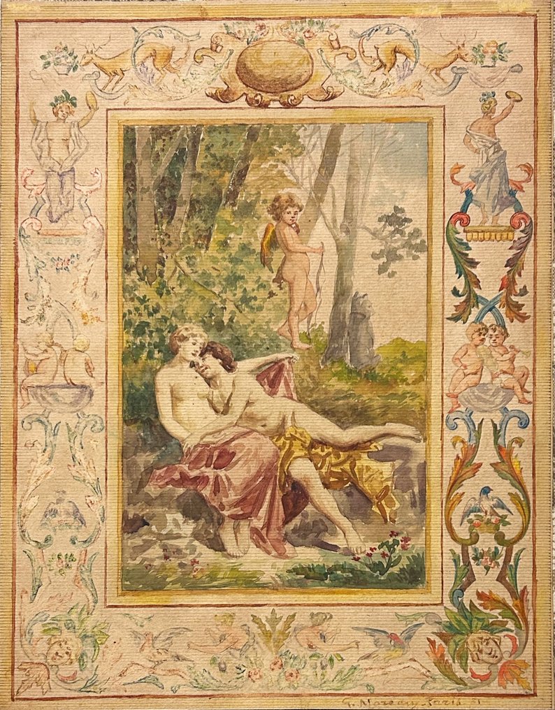 Follower of Gustave Moreau (1826-1898) - Venere e Adone #1.0