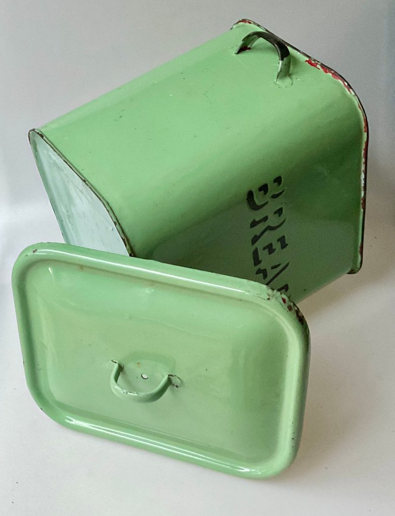 Broodmand - Emaille, Staal - Engelse Broodtrommel #2.1