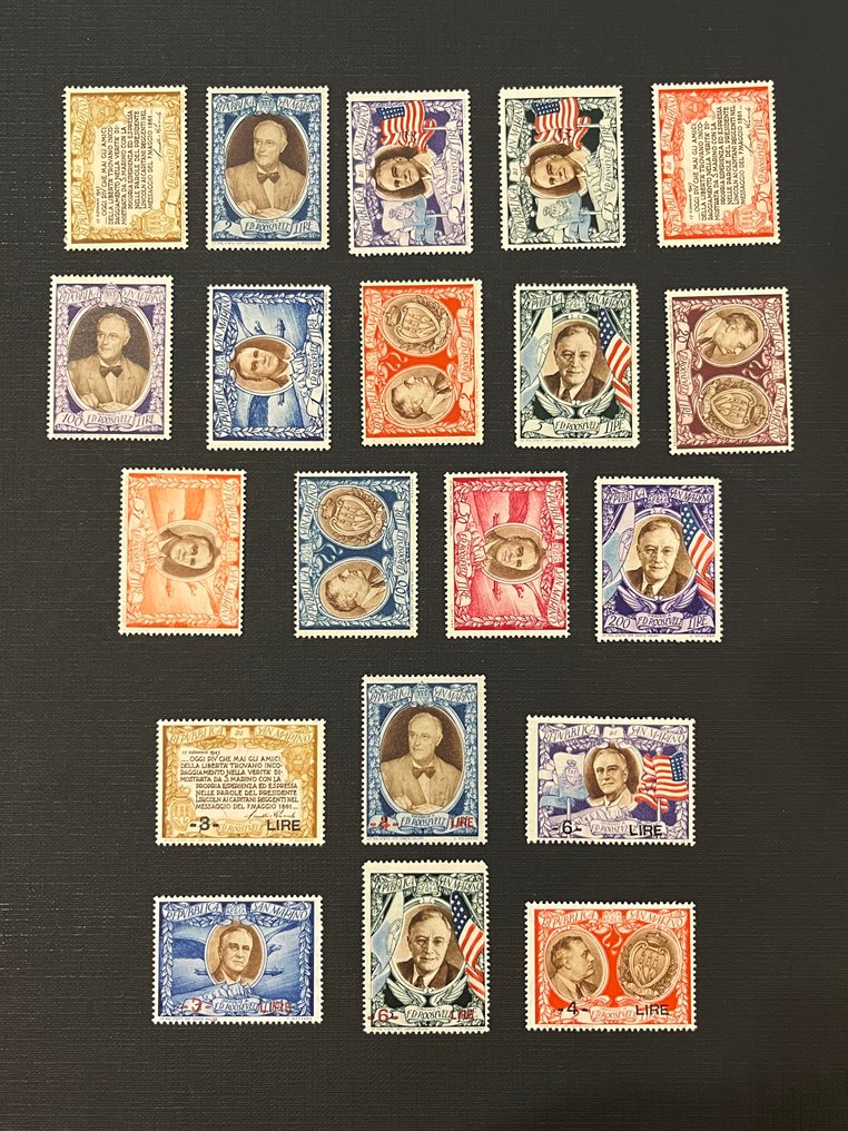 圣玛利诺 1945/1948 - 圣马力诺精选新邮票，带完整胶面。 #2.1