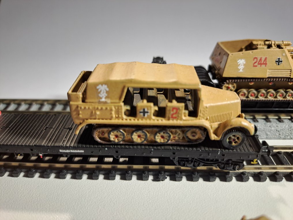 Arnold, Minitrix N - Βαγόνι τρένου μοντελισμού (2) - Υλικό για το Afrika Korps προς τον Veldmaarschalk Rommel. - DRG #4.3