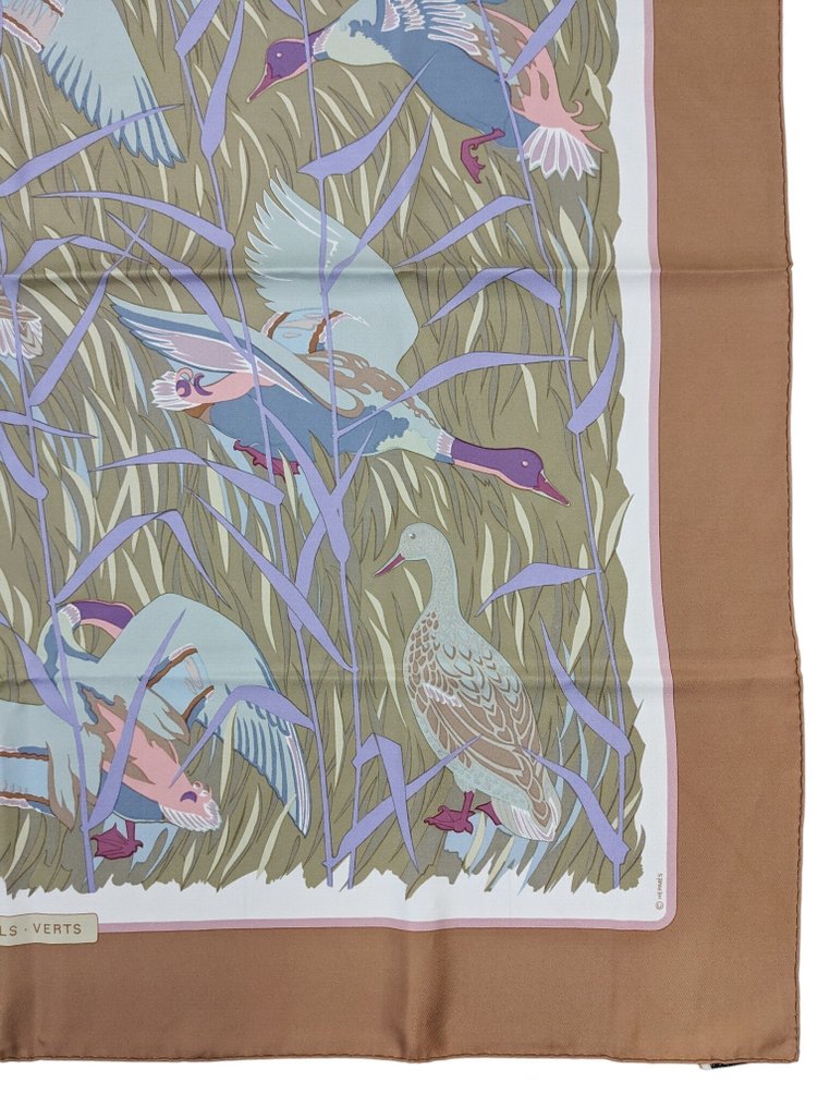 Hermès - "COLS VERTS" SCARF 90 CM SILK - Eșarfă #4.3