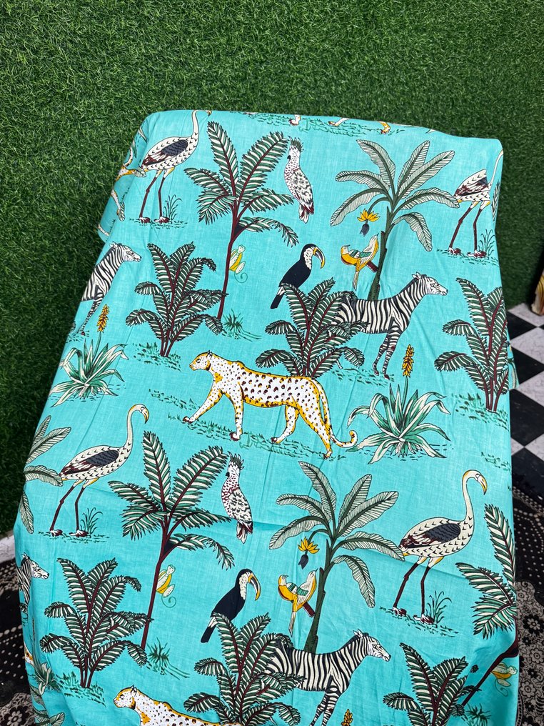 奢华丛林印花 - 室內裝潢織物  - 500 cm - 110 cm - 棉质花卉面料 #3.2