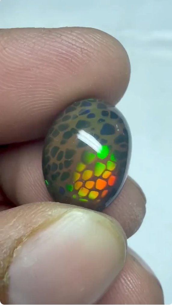 Opal Honeycomb AAA+++ Rojo Dominante 7,5Ct – Lightning Ridge- 1.5 g #2.1