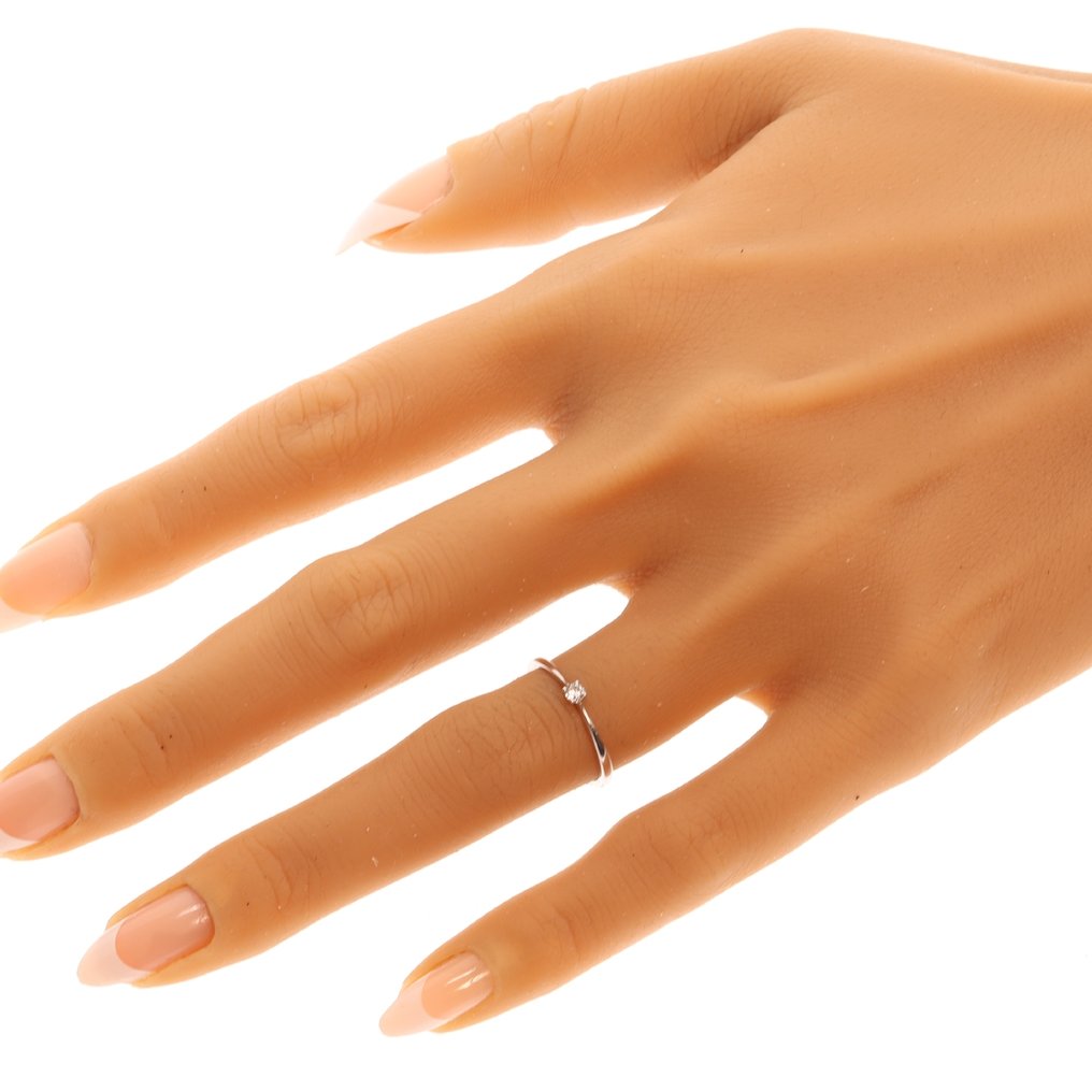 沒有保留價 - 戒指 - 18 克拉 白金 鉆石 (天然)  - 紙牌遊戲，1980 年復古款 #3.2