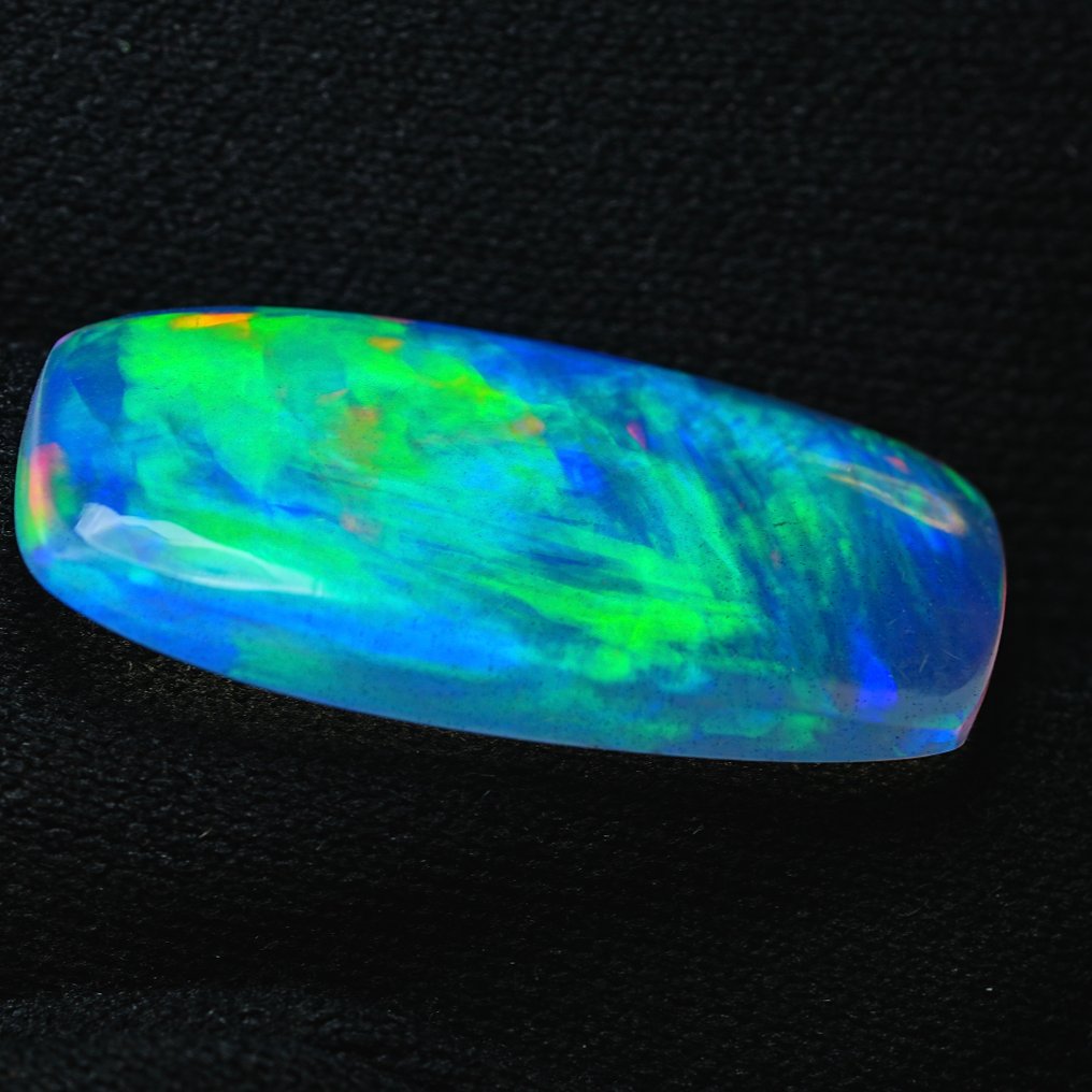 没有保留价 白色 蛋白石  - 11.57 ct - 国际有色宝石协会（ICA GemLab） - 精细闪电图案 #1.0