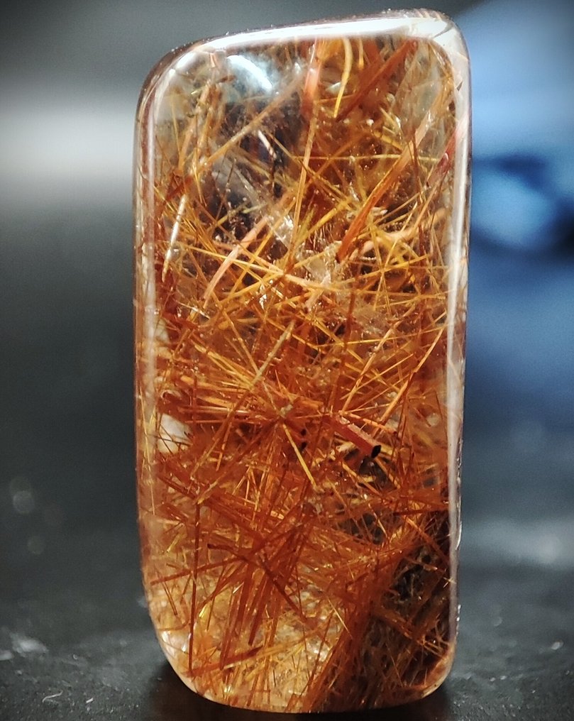 Beautiful Very Rare Natural Gold Rutilated Quartz Crystal Specimen - Free Shipping- 3.02 g #3.2