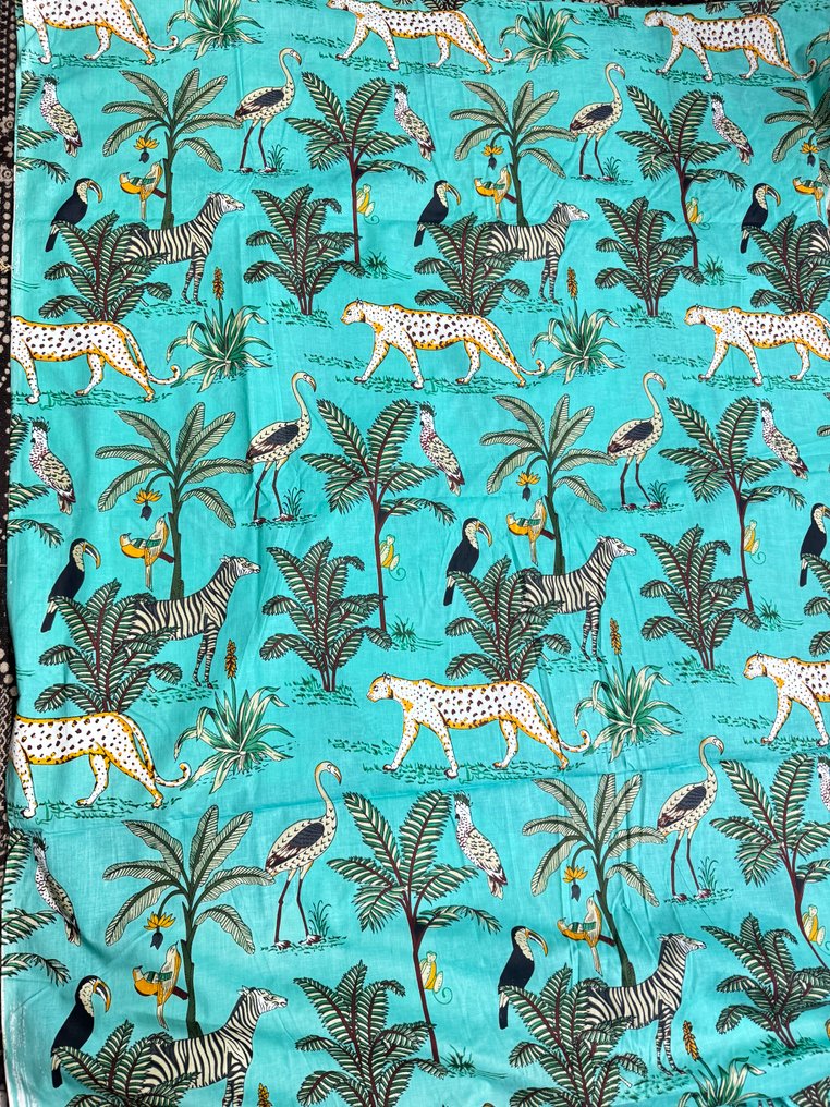 奢华丛林印花 - 室內裝潢織物  - 500 cm - 110 cm - 棉质花卉面料 #1.0