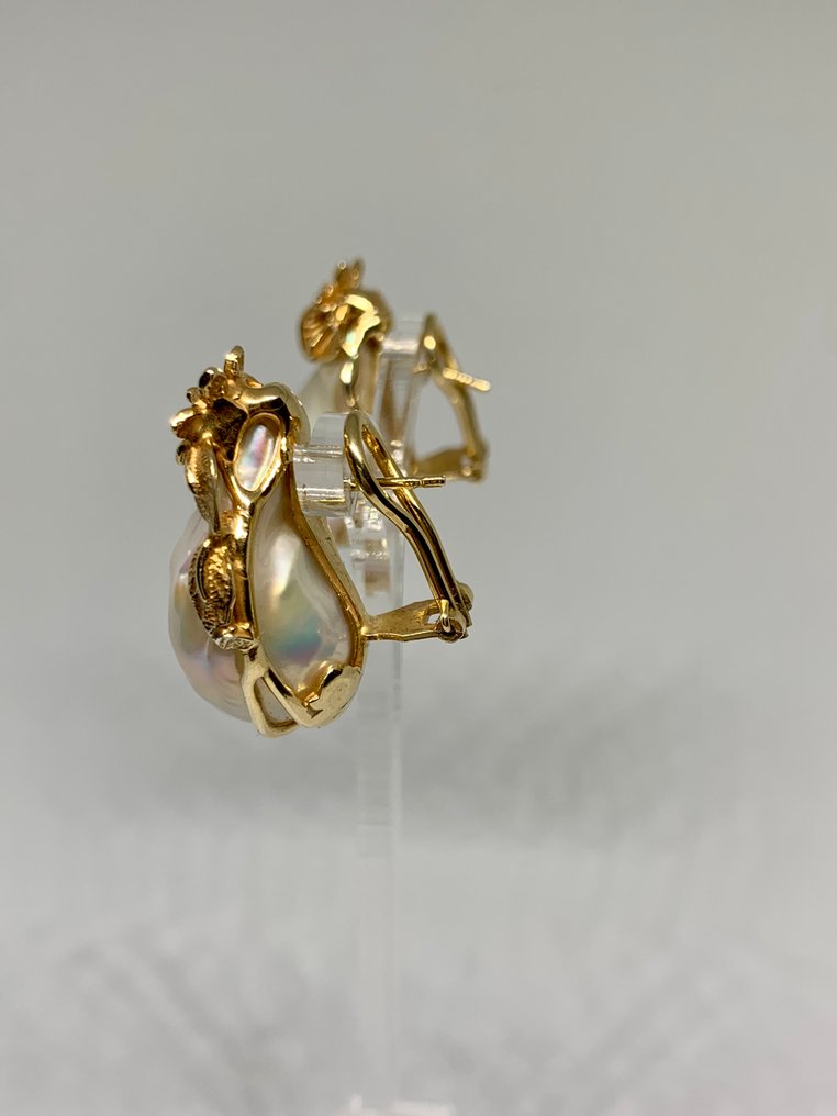 珍珠 - 銀 - 耳環 - Perle barocche #4.3